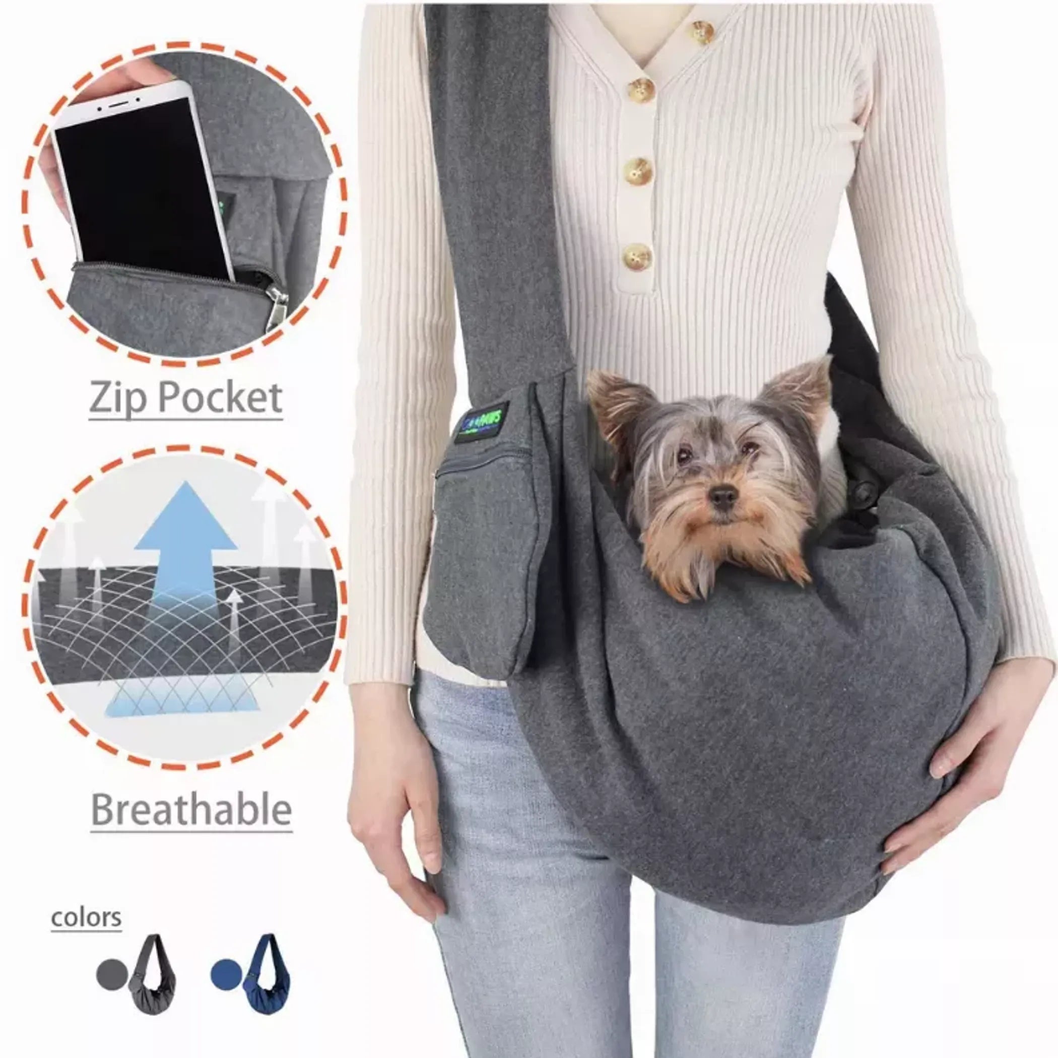 Hands-Free Pet Sling Carrier