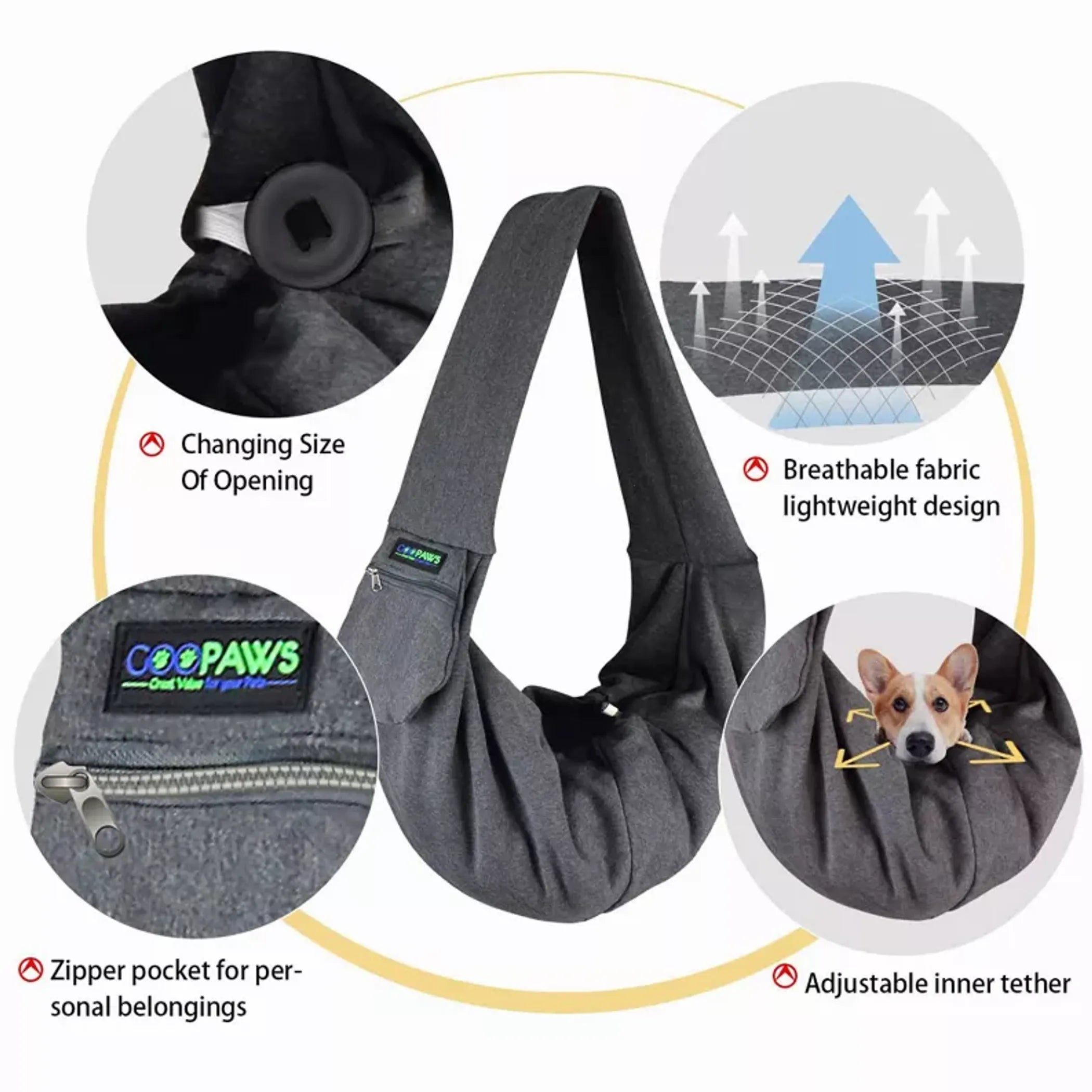 Hands-Free Pet Sling Carrier