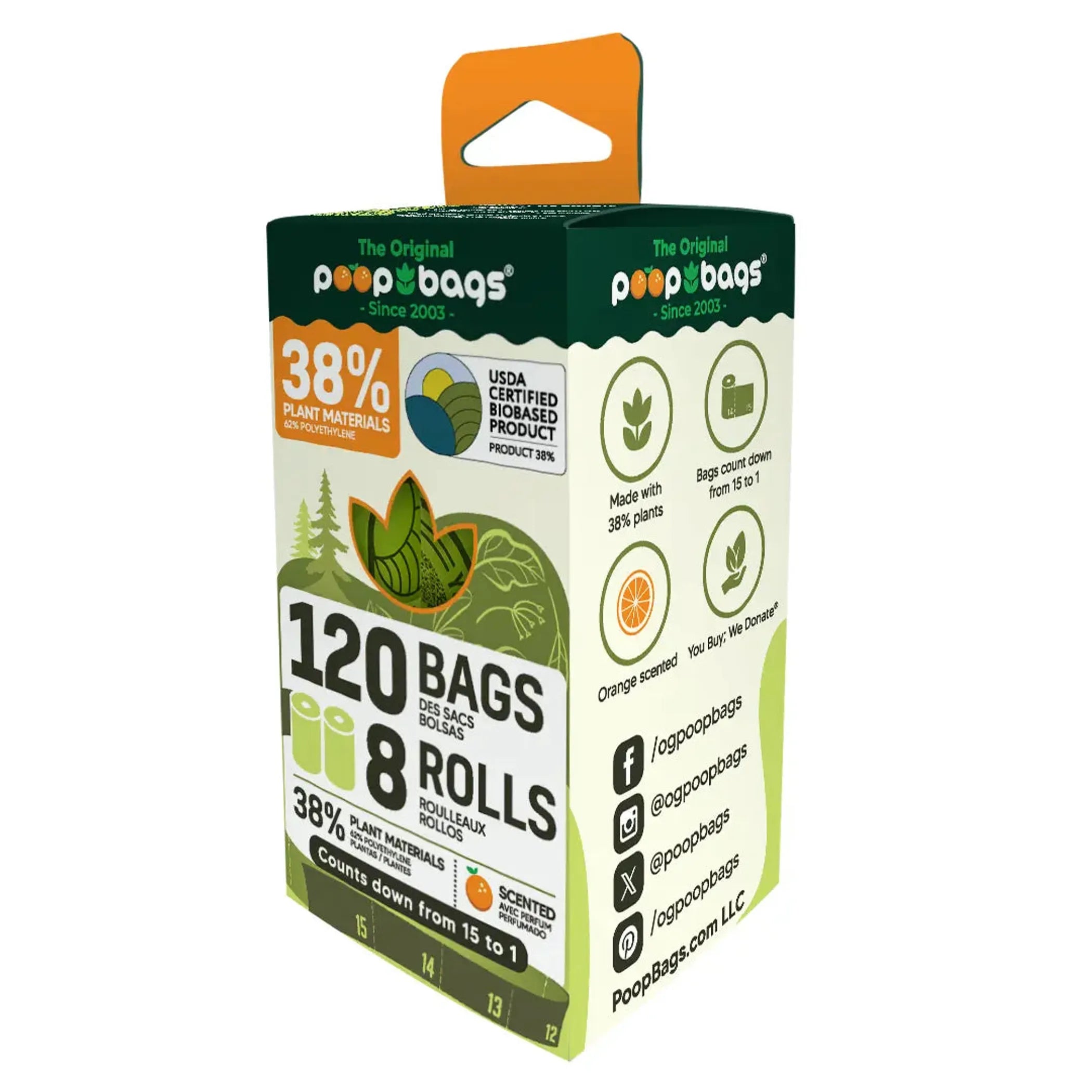 Orange-Scented Eco Poop Bags — 120 Count