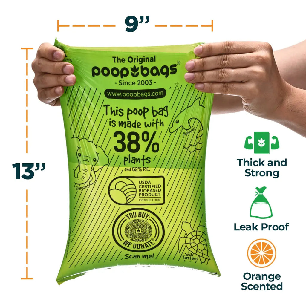 Orange-Scented Eco Poop Bags — 120 Count