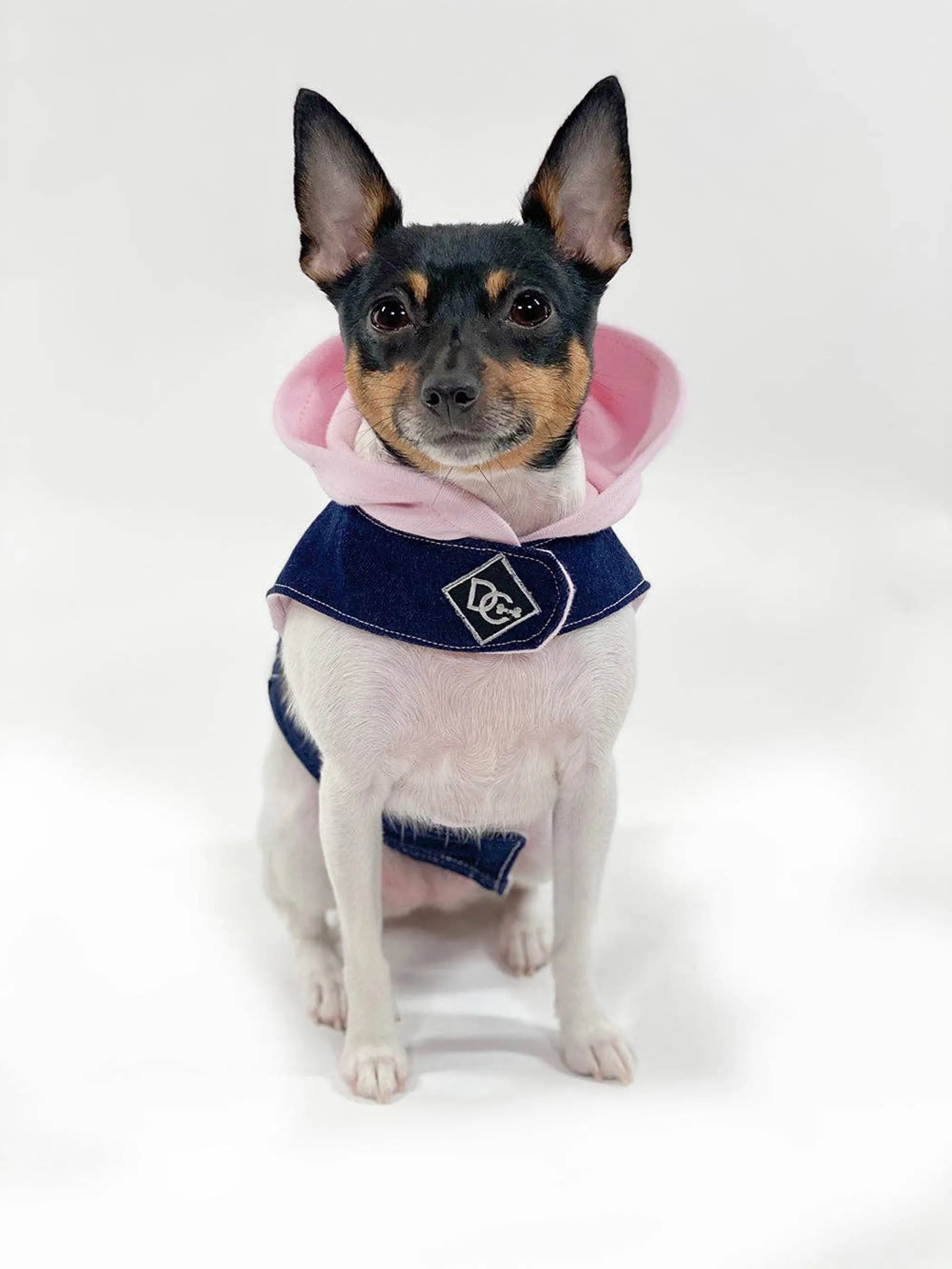 Denim "Love" Hoodie Harness Vest