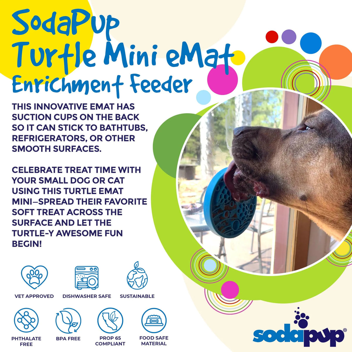 Turtle Mini Lick Mat with Suction — Small Pets